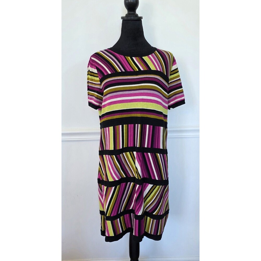 Missoni for Target Striped Knit Dress XL Colorblock Short Sleeve Retro 2011